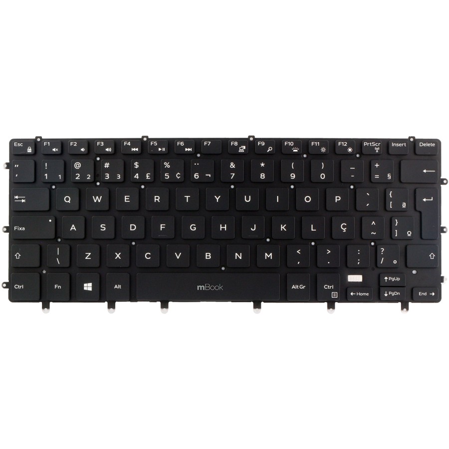 Teclado para Dell Xps 15 9550 Xps 15-9550-d1728 Br Ç Com Led, 