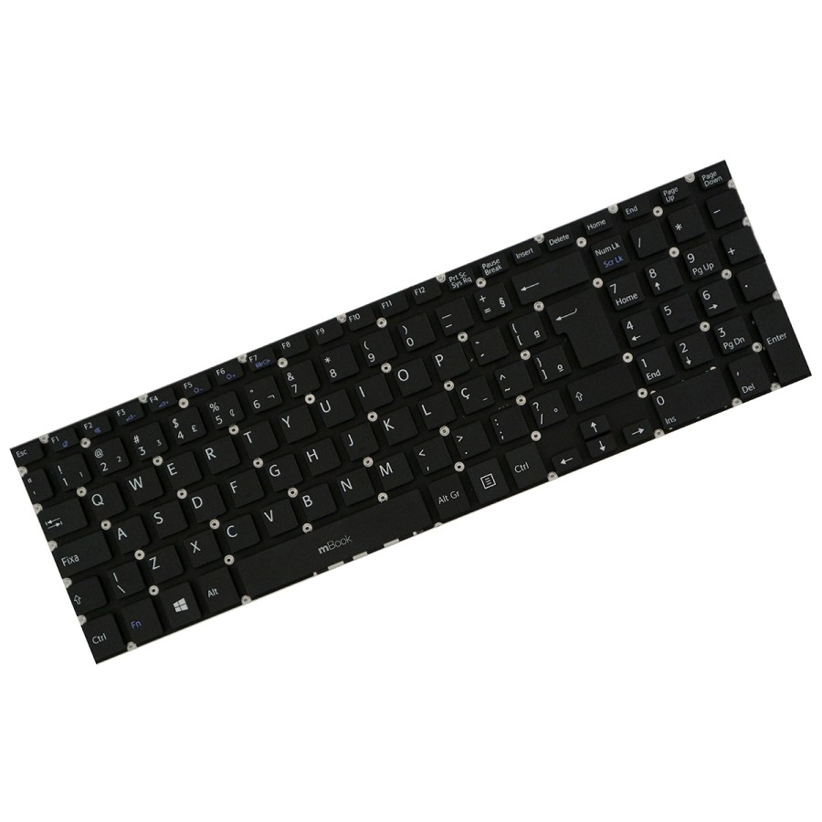 Teclado Notebook para Sony Vaio Svf1521bcxb Preto Br Com Ç, 
