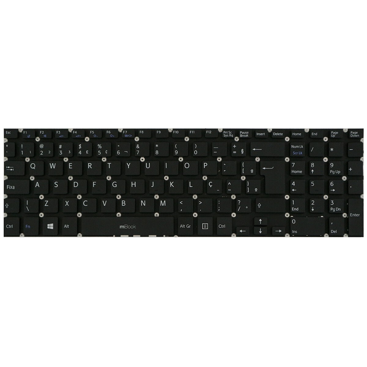Teclado Notebook para Sony Vaio Svf152a1wl Preto Br Com Ç, 