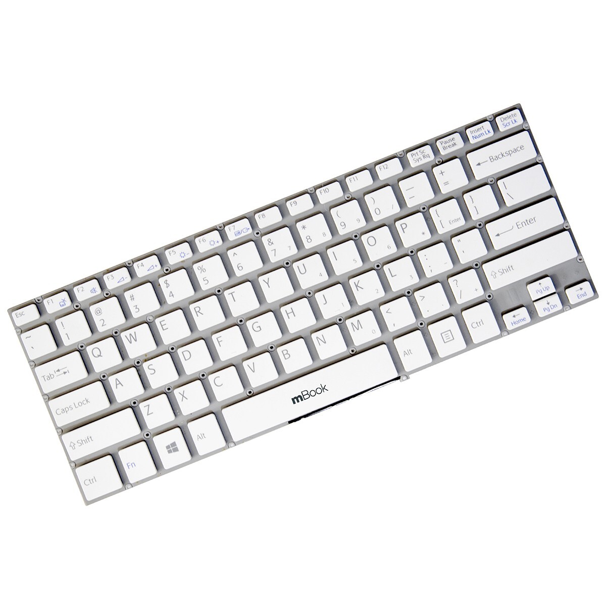 Teclado pra Sony compatível com 14923822US Layout US Branco, 