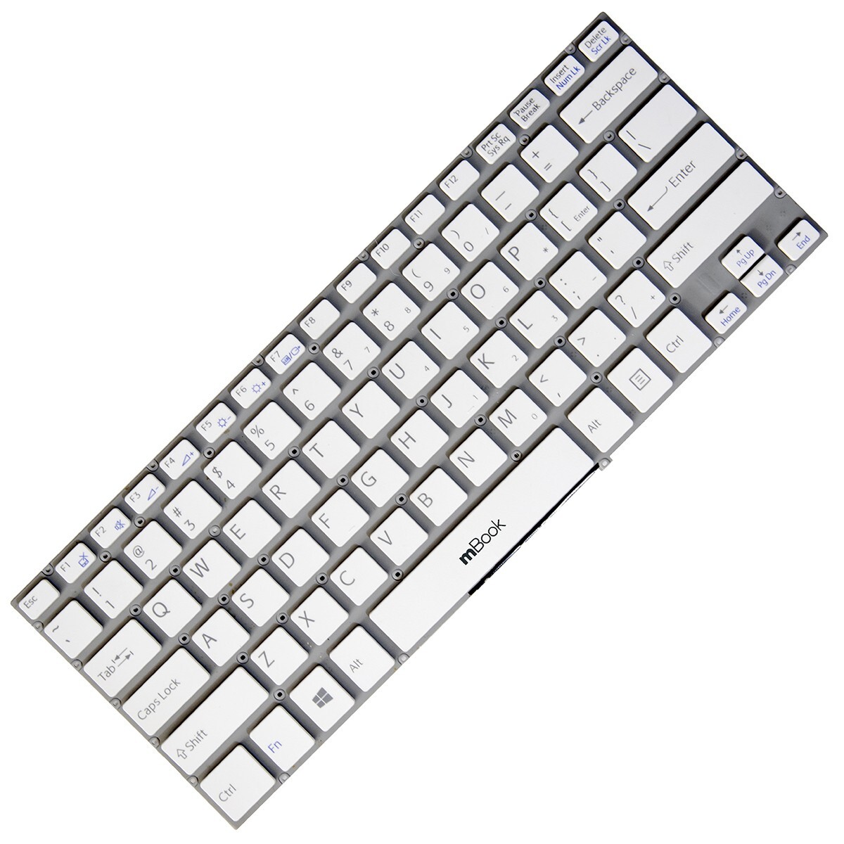 Teclado pra Sony compatível com 14923822US Layout US Branco, 