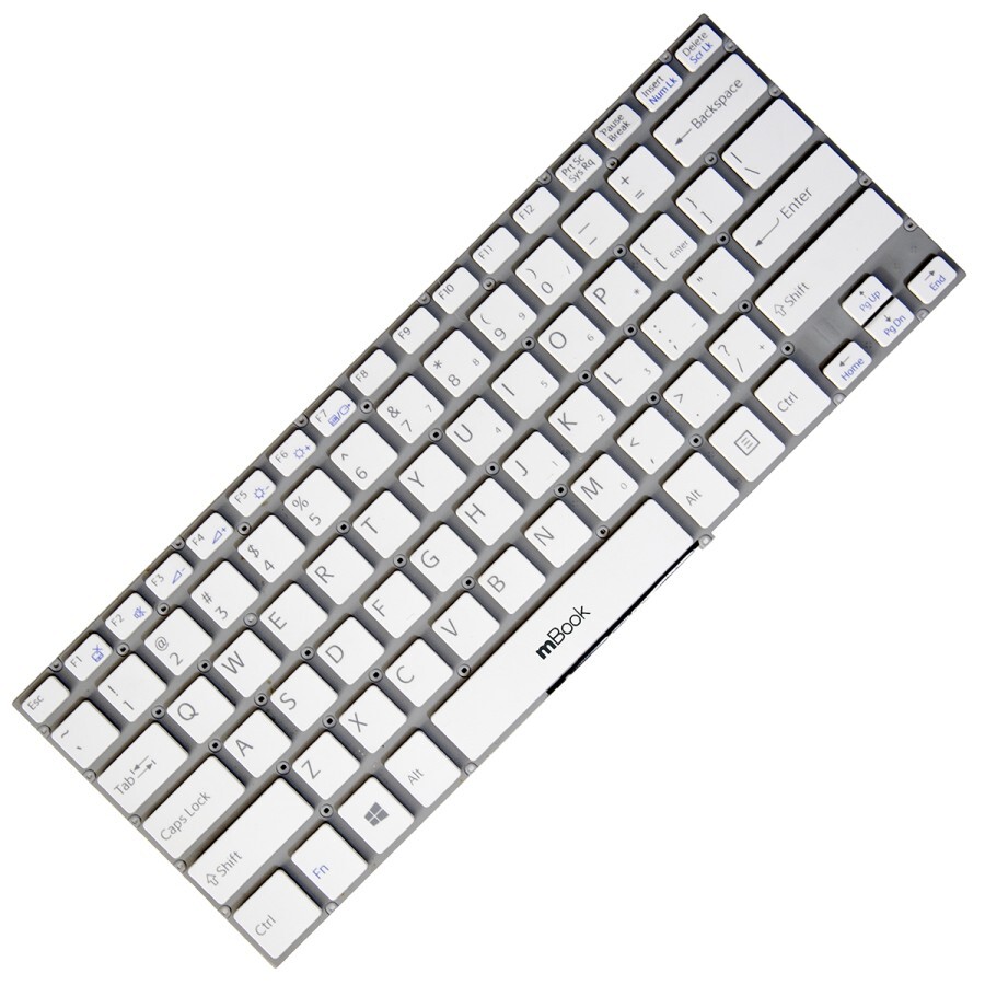 Teclado pra Sony compatível com 14923822US Layout US Branco, 