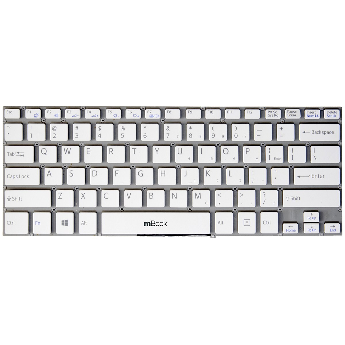 Teclado pra Sony compatível com 14923822US Layout US Branco, 
