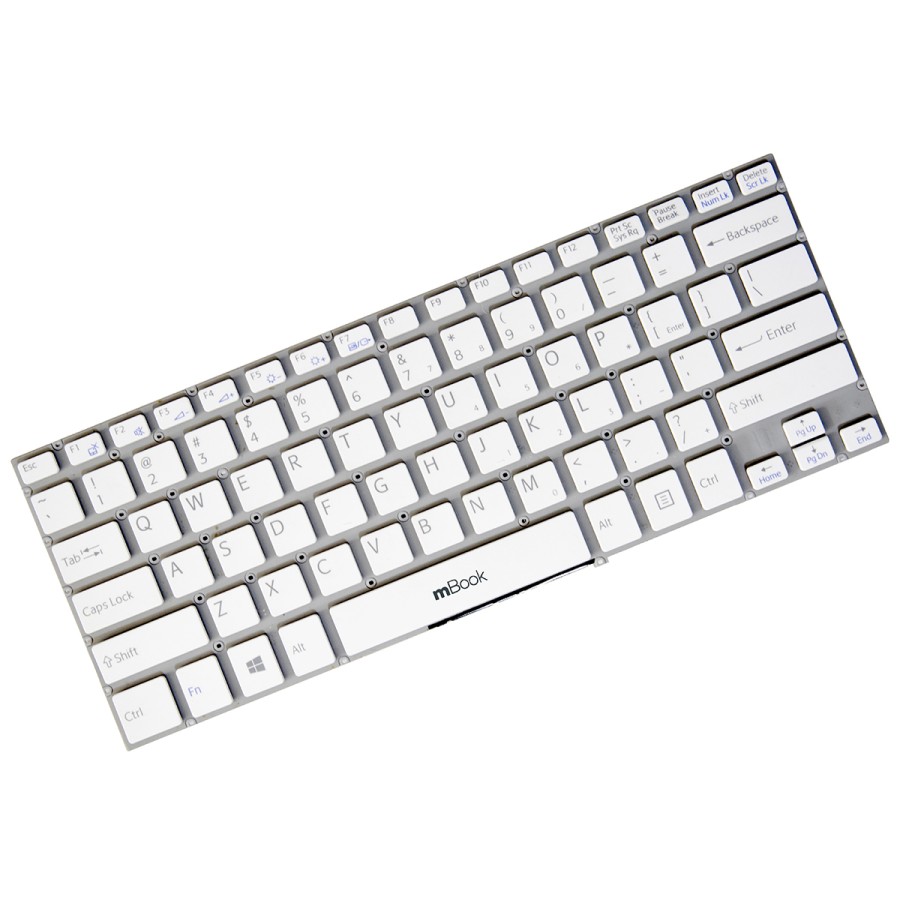 Teclado pra Sony compatível c/ 9Z.NABBQ.001 Layout US Branco, 