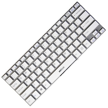 Teclado pra Sony compatível c/ 9Z.NABBQ.001 Layout US Branco, 