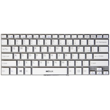 Teclado pra Sony compatível c/ 9Z.NABBQ.001 Layout US Branco, 