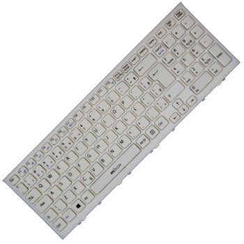 Teclado Sony Vaio Pcg-71811w Ç Branco Br Com Ç Com Frame, 