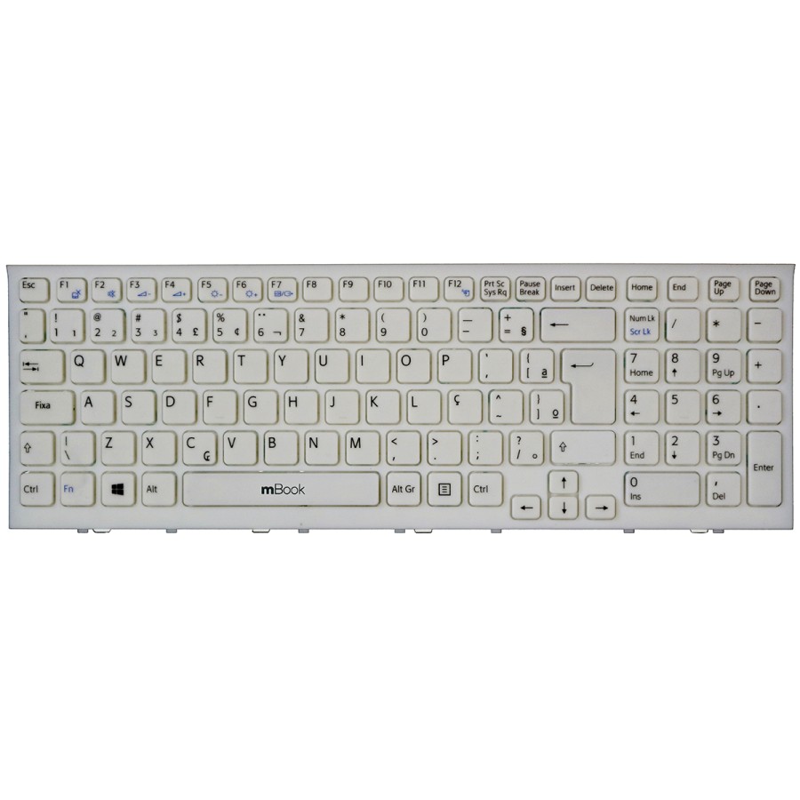Teclado Sony Vaio Pcg-71914l Ç Branco Br Com Ç Com Frame, 