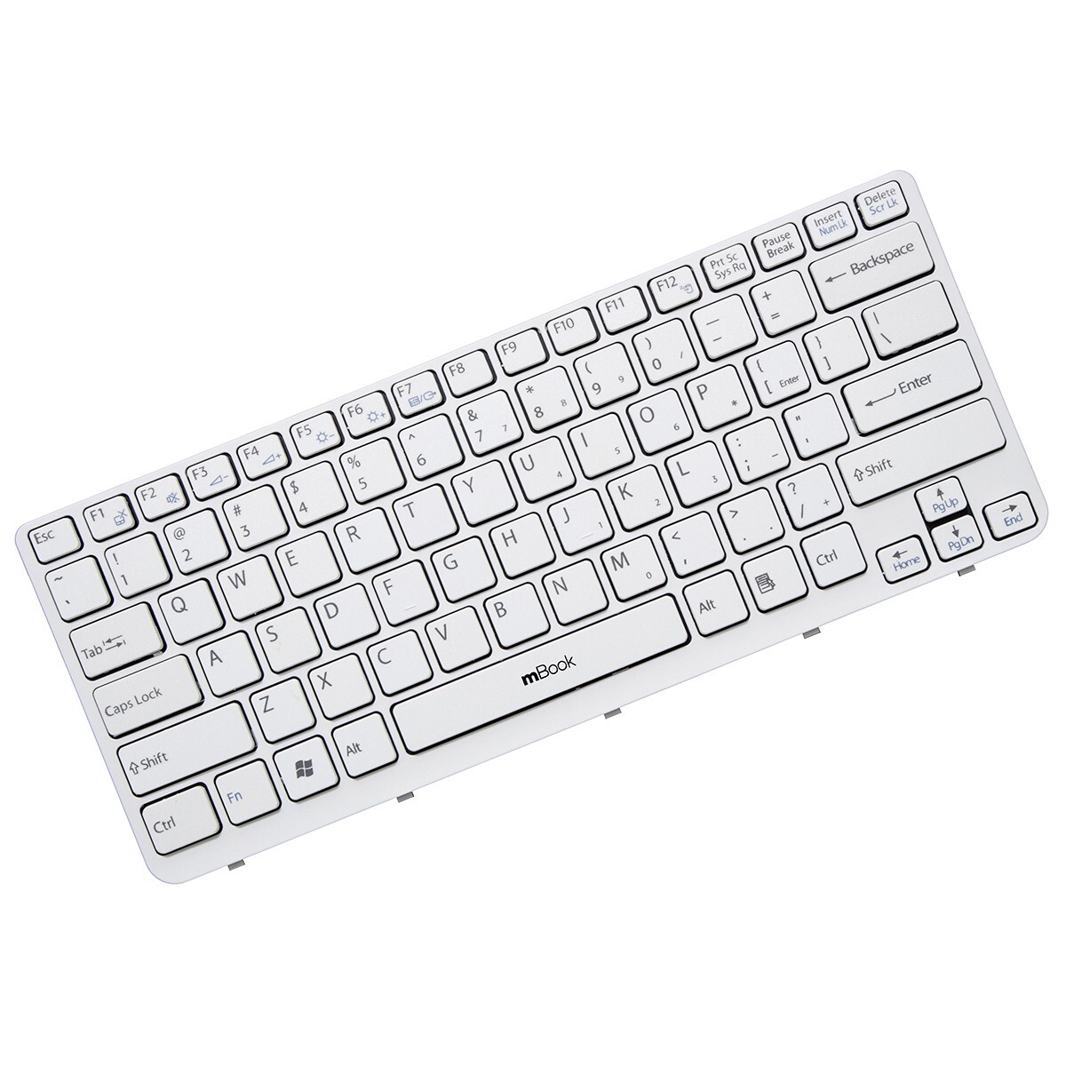 Teclado Pro para Sony Vaio Sve14128ch Branco Layout Us, 