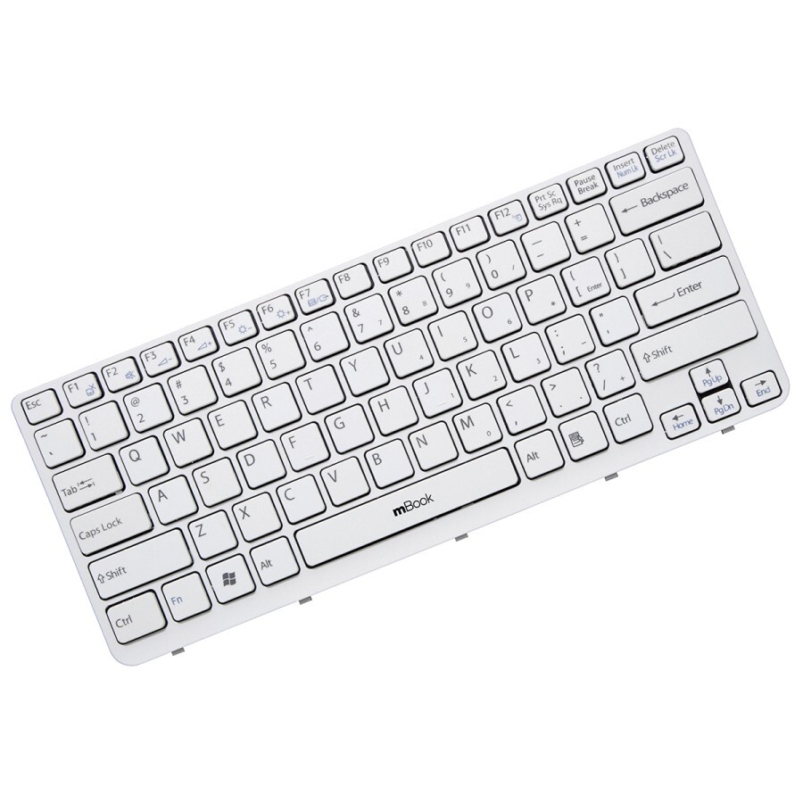 Teclado Pro para Sony Vaio Sve14128ch Branco Layout Us, 