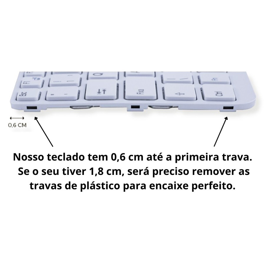 Teclado Pro para Sony Vaio Sve14128ch Branco Layout Us, 