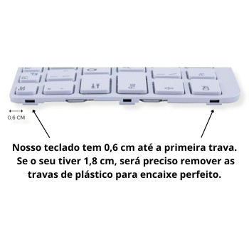 Teclado Pro para Sony Vaio Sve14128ch Branco Layout Us, 