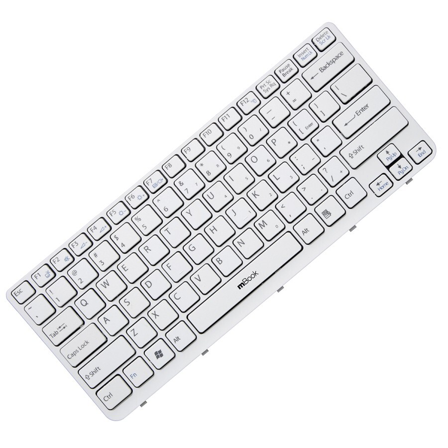 Teclado Pro para Sony Vaio Sve14128ch Branco Layout Us, 