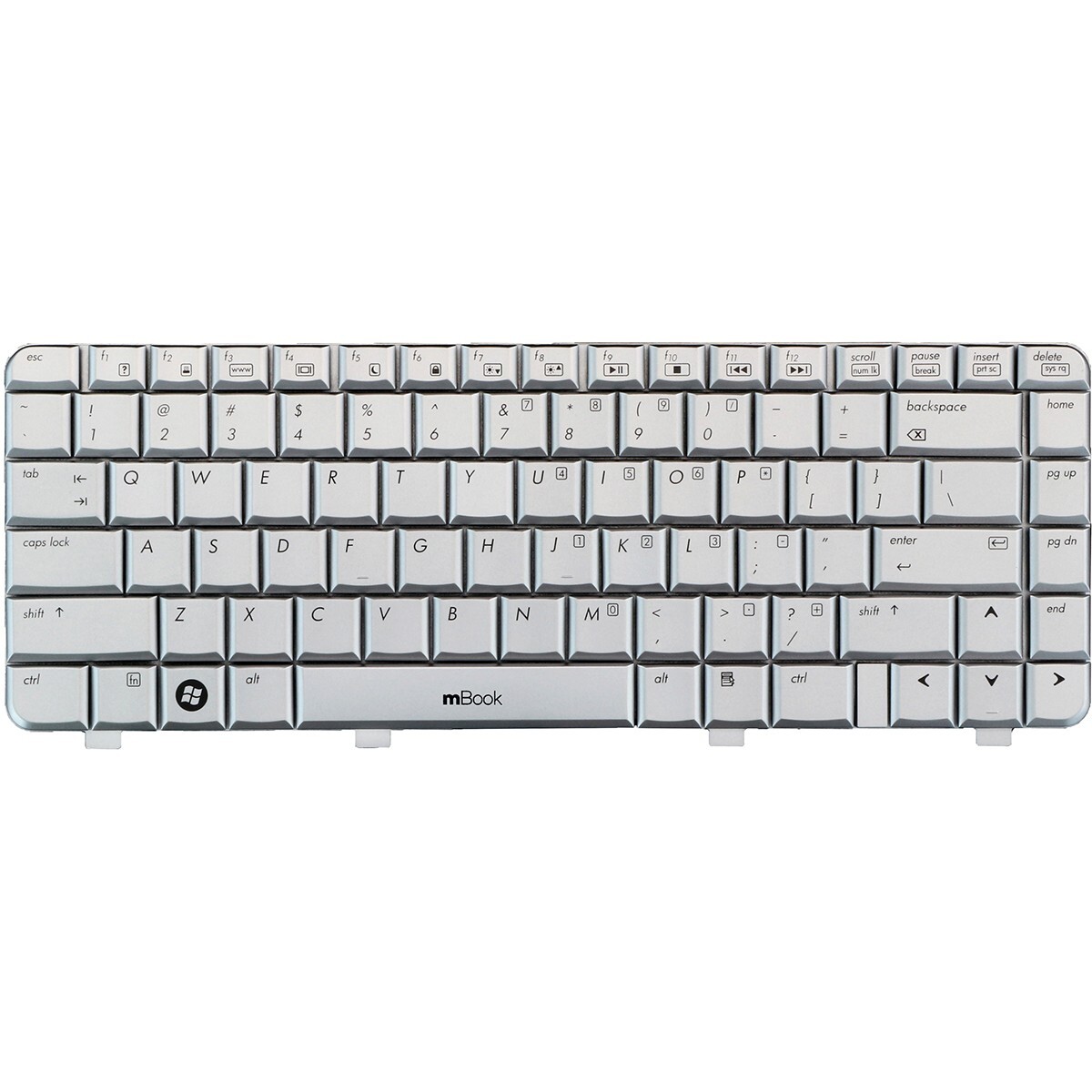 Teclado para HP Dv4-1700 Dv4-1800 Dv4-1900 Prata, 