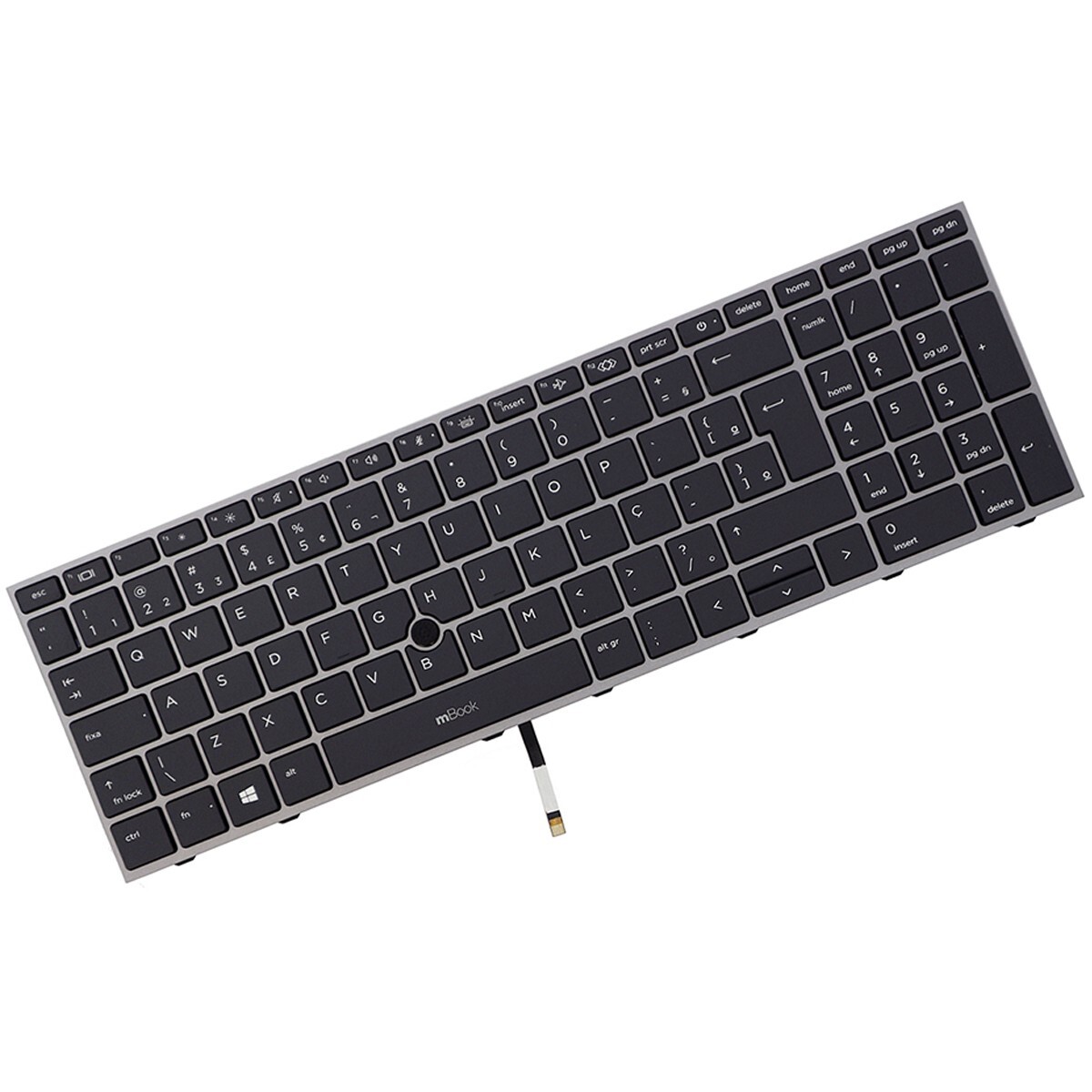 Teclado compatível com HP PK132WW1B00 Com LED BR, 