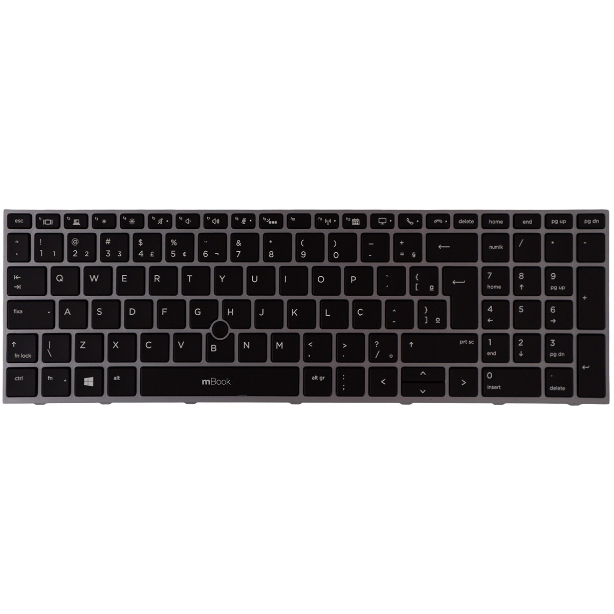 Teclado para HP ZBook 15 G6 BR LED com TrackPoint, 