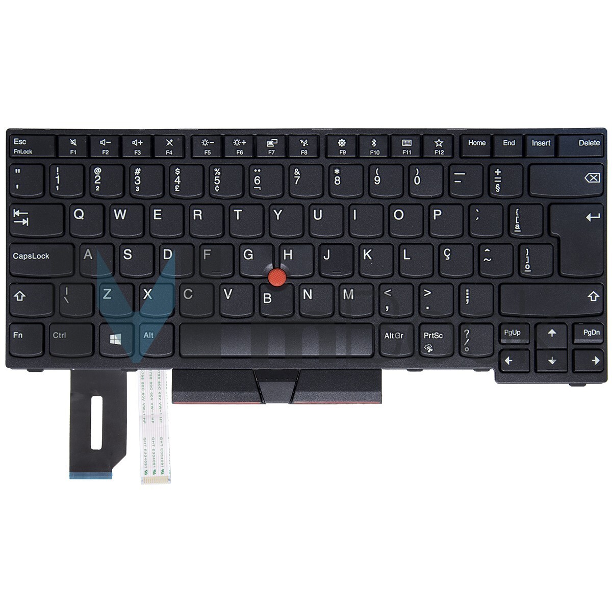 Teclado compatível com Lenovo T14S Gen1, T490S BR, 