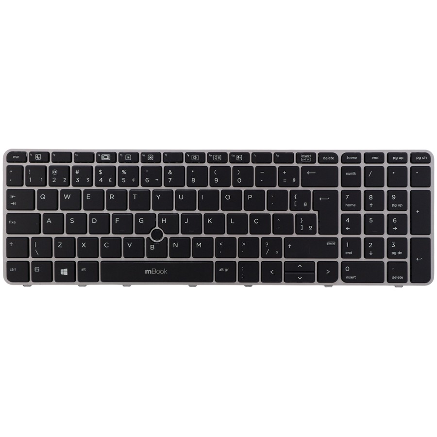Teclado compatível com HP 821177-AD1 Sem LED, 