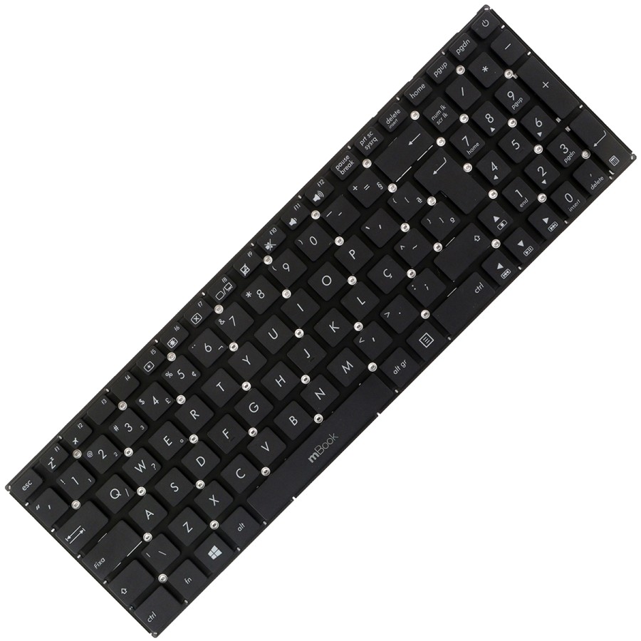 Teclado para notebook compatível com Asus F540N, 