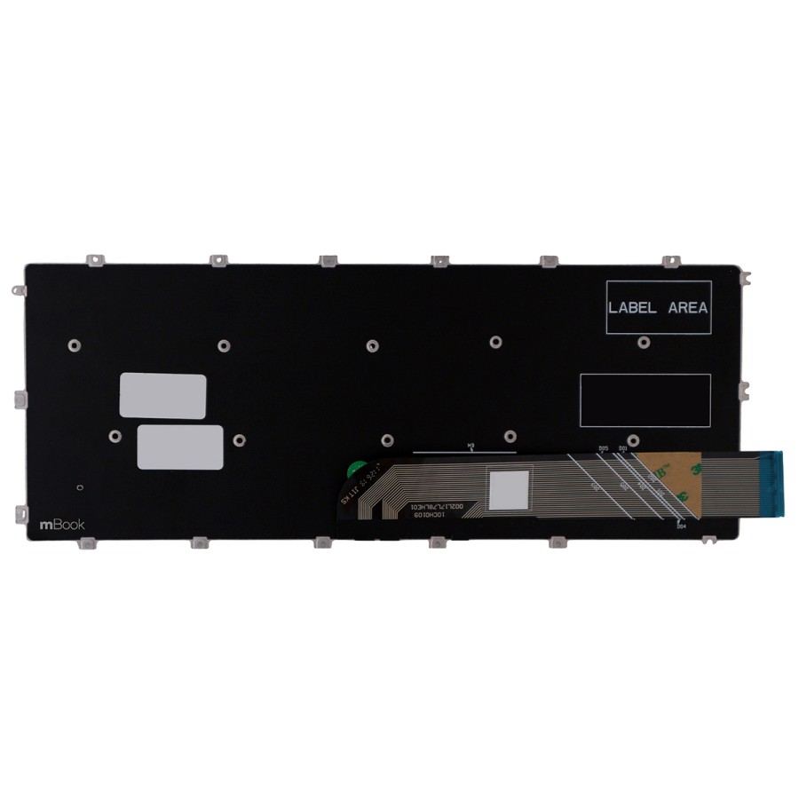 Teclado compatível com Dell 046MX5 ABNT BR Ç, 