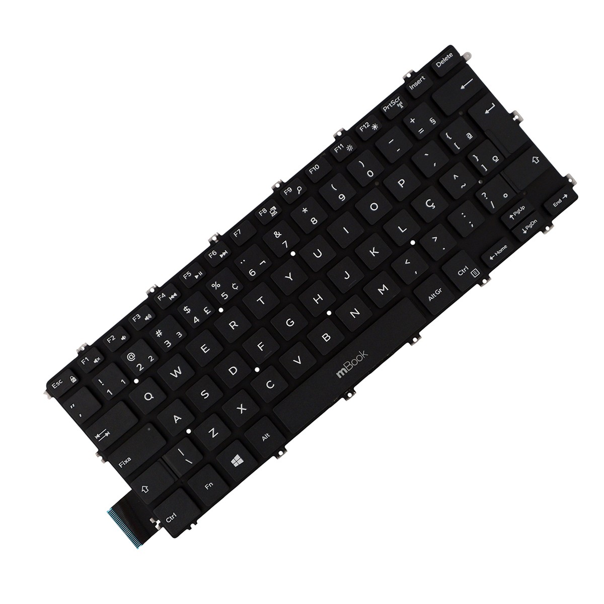 Teclado compatível com Dell 0VGR8N ABNT BR Ç, 