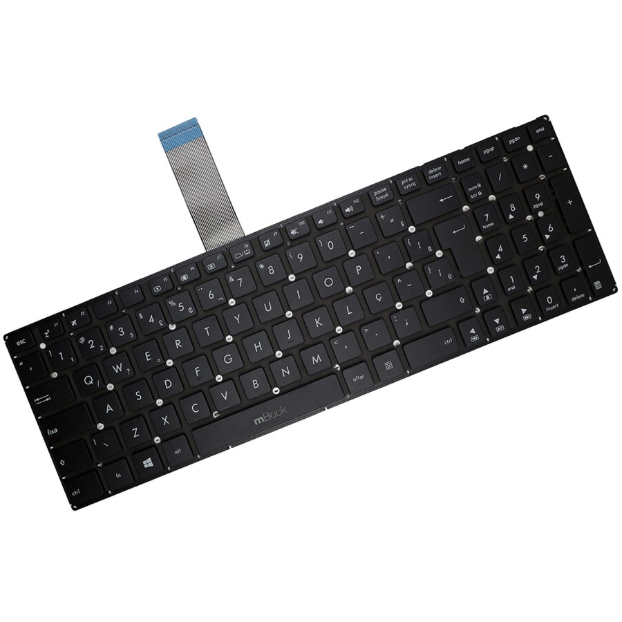 Teclado para Asus compatível com PN NSK-US41B 0KNB0-612BBR00, 