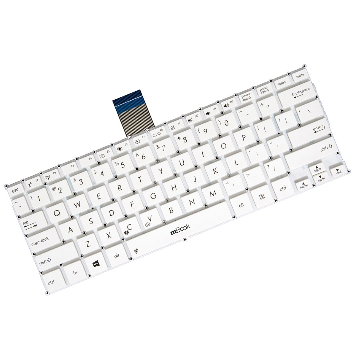 Teclado para Asus Vivobook X200ma Branco Layout Us, 