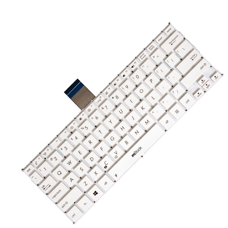 Teclado para Asus Vivobook R202ma Branco Layout Us, 