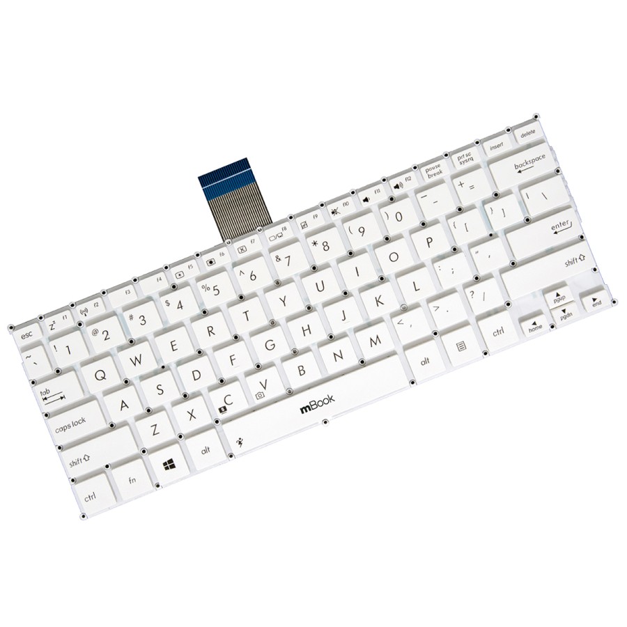 Teclado para Asus Vivobook X200ca-scl0301q Branco Layout Us, 