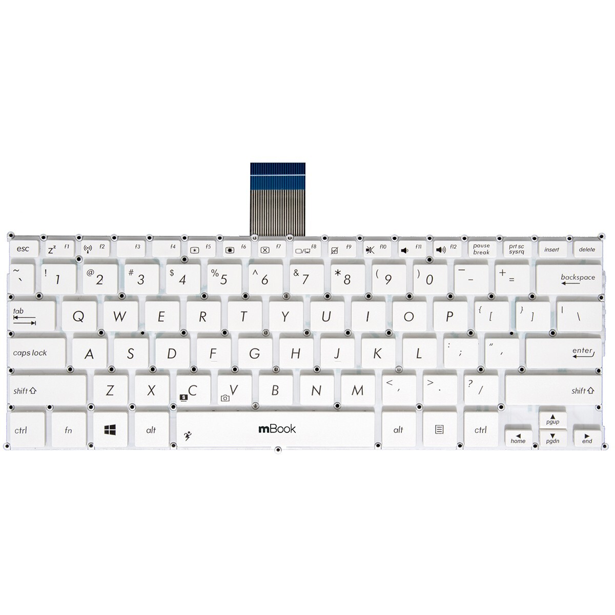 Teclado para Asus Vivobook F200ma-kx079d Branco Layout Us, 