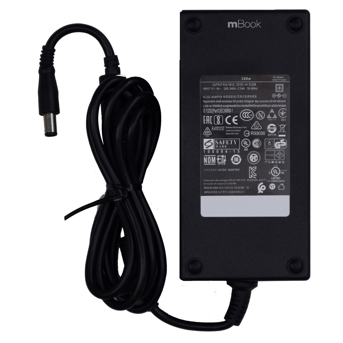 Fonte Carregador para Dell G3 3579 3779 3590 180w, 