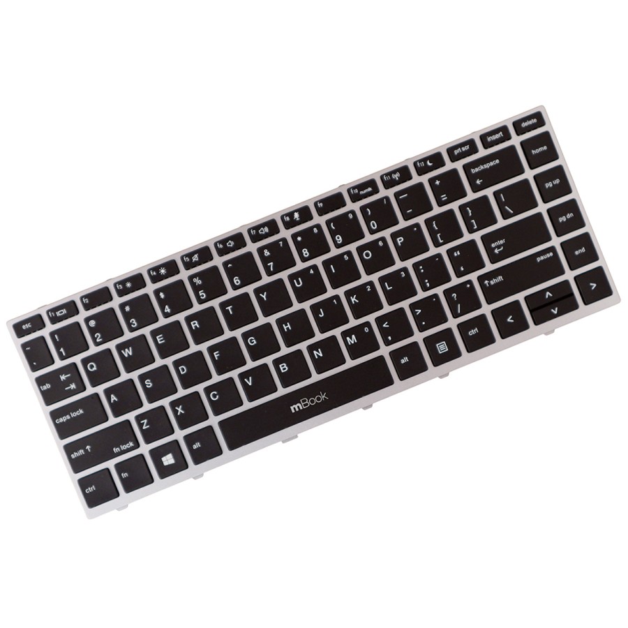 Teclado pra HP compatível com sg-87710-40a Moldura Prateada, 