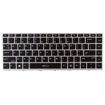 Teclado pra HP compatível com sg-87710-40a Moldura Prateada, 