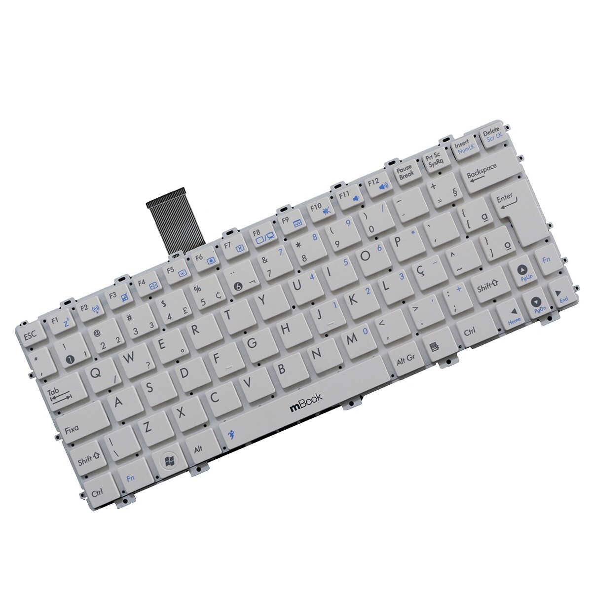 Teclado Netbook para Asus Eeepc 1015ped R011px Branco, 