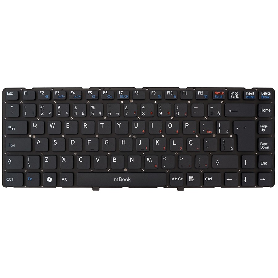 Teclado Notebook para Sony Vaio Vgn-nw 9j.n0u82.a1b Br, 