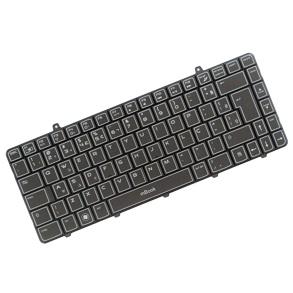 Teclado Dell Alienware 0kmvnt V109002dr Pk130cw1a21 C/ Led, 