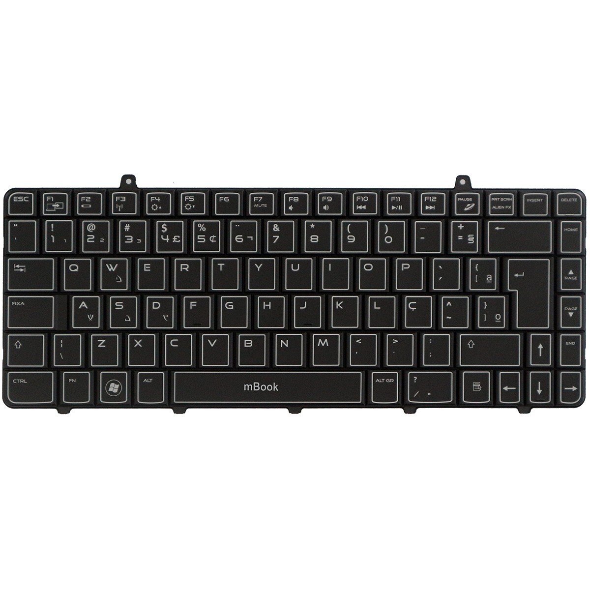Teclado Dell Alienware 0kmvnt V109002dr Pk130cw1a21 C/ Led, 
