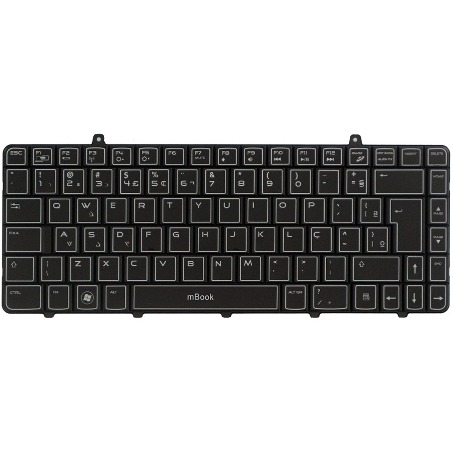 Teclado Dell Alienware 0kmvnt V109002dr Pk130cw1a21 C/ Led, 