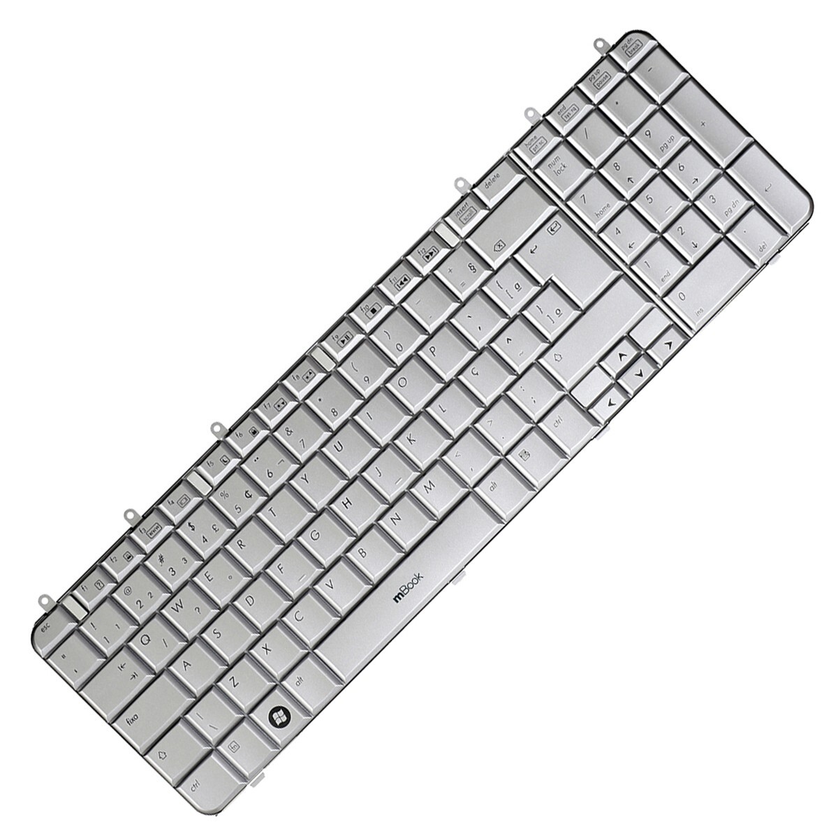 Teclado para HP Dv7-1100 Dv7-1000ea Dv7-1000ef Prata BR, 
