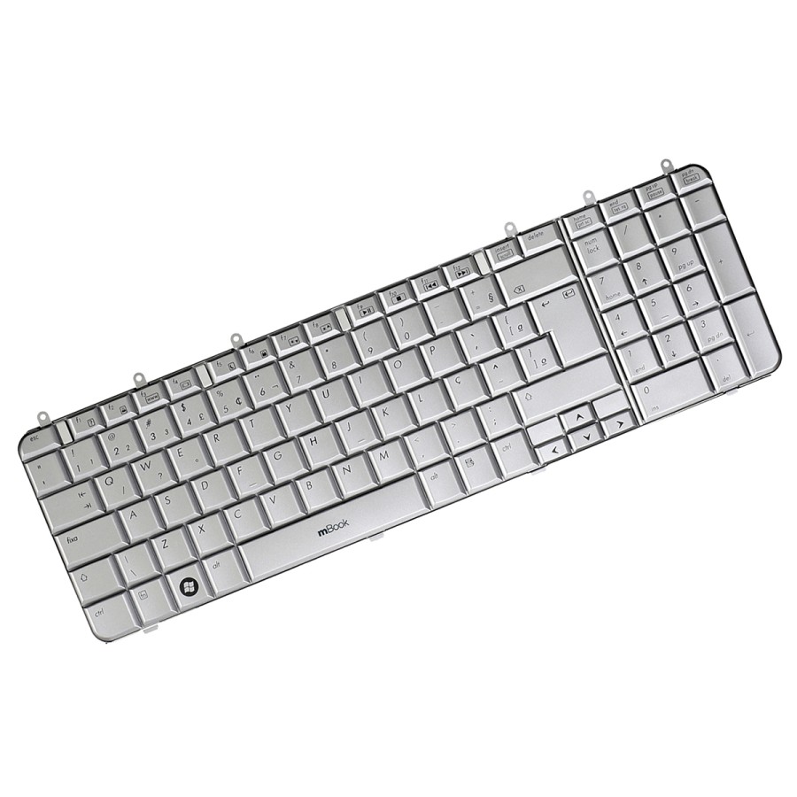 Teclado para HP Dv7-1003xx Dv7-1004ea Dv7-1004tx Prata BR, 