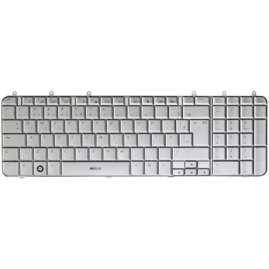 Teclado para HP Dv7-1215ef Dv7-1215eg Dv7-1215tx Prata BR, 