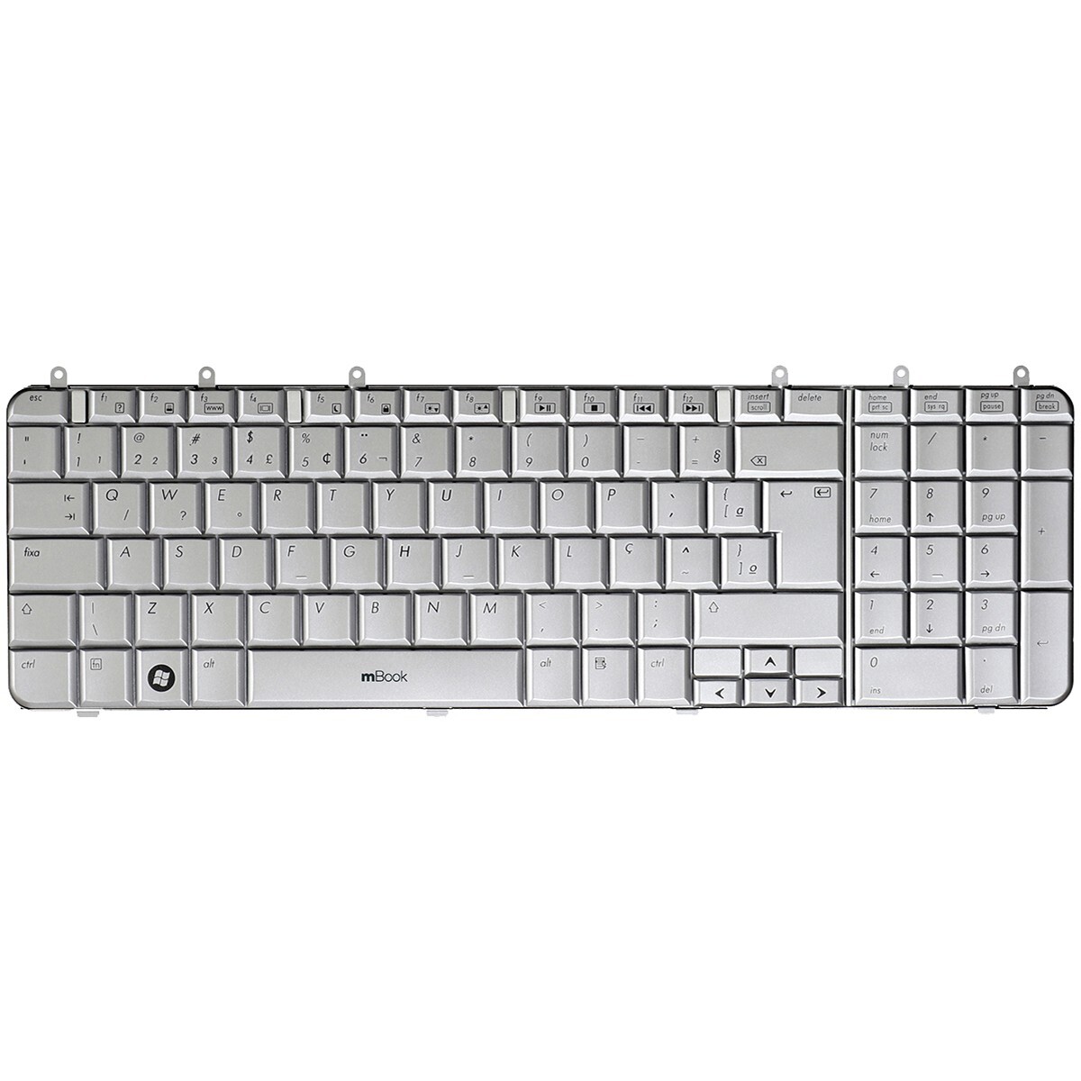 Teclado para HP Dv7-1212ea Dv7-1212tx Dv7-1213ea Prata BR, 