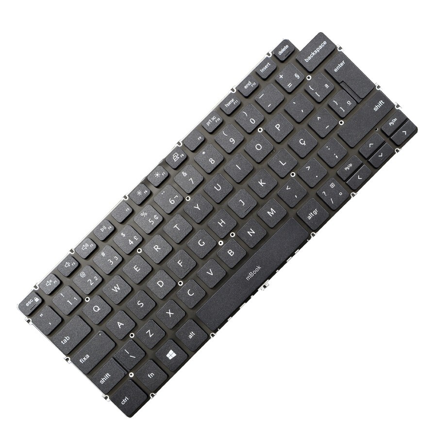Teclado Compatível com PN 03V14M BR Prata com LED, 