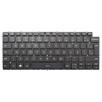 Teclado Compatível com PN 03V14M BR Prata com LED, 
