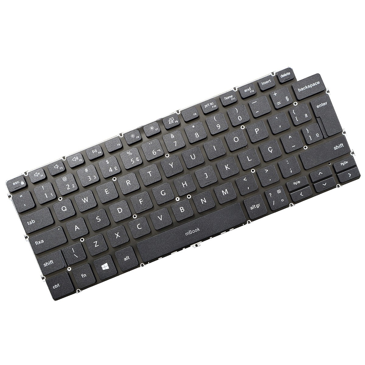 Teclado Compatível com PN 490.GD07.031B BR Prata com LED, 
