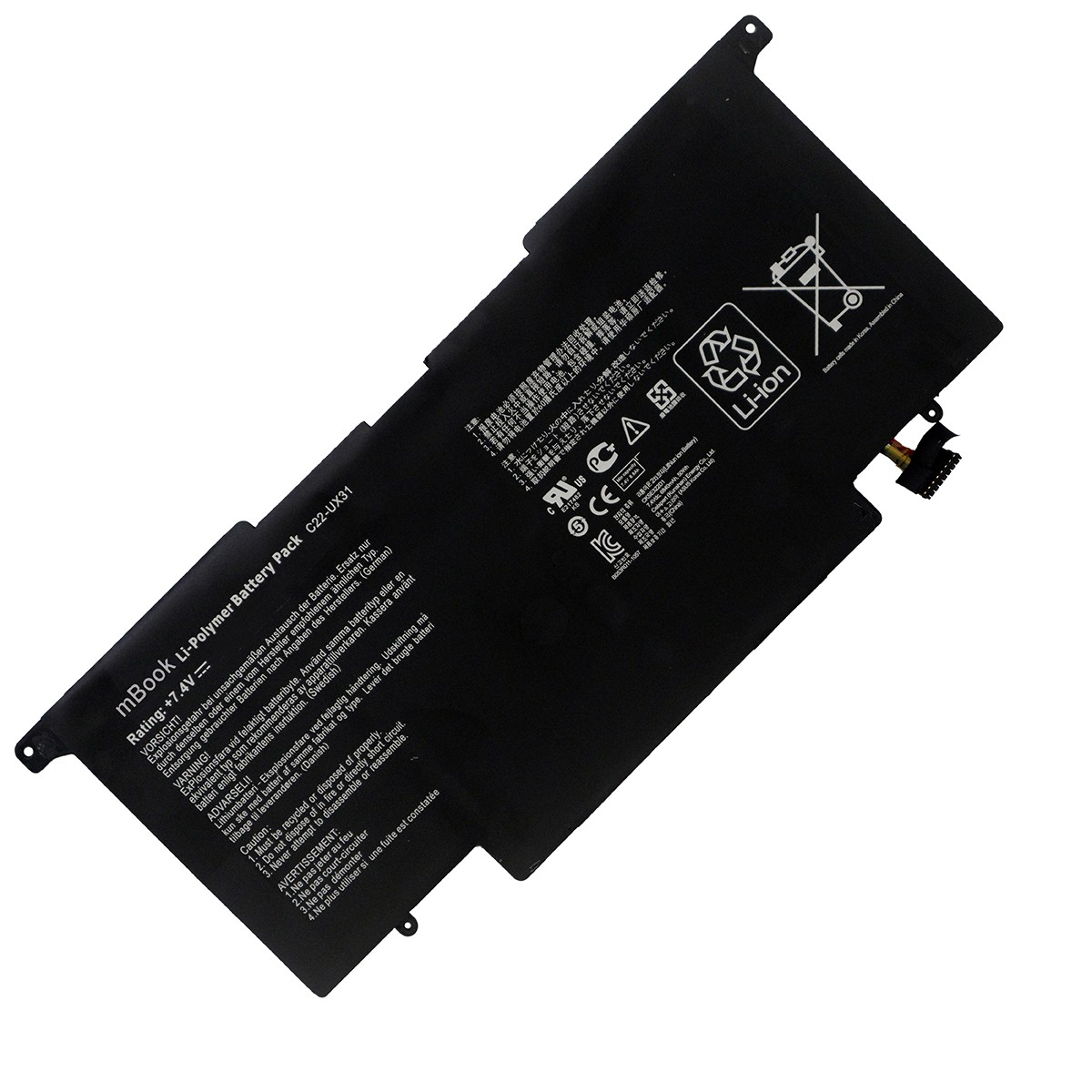 Bateria para Asus Zenbook Ux31 Ux31a Ux31e Ultrabook, 