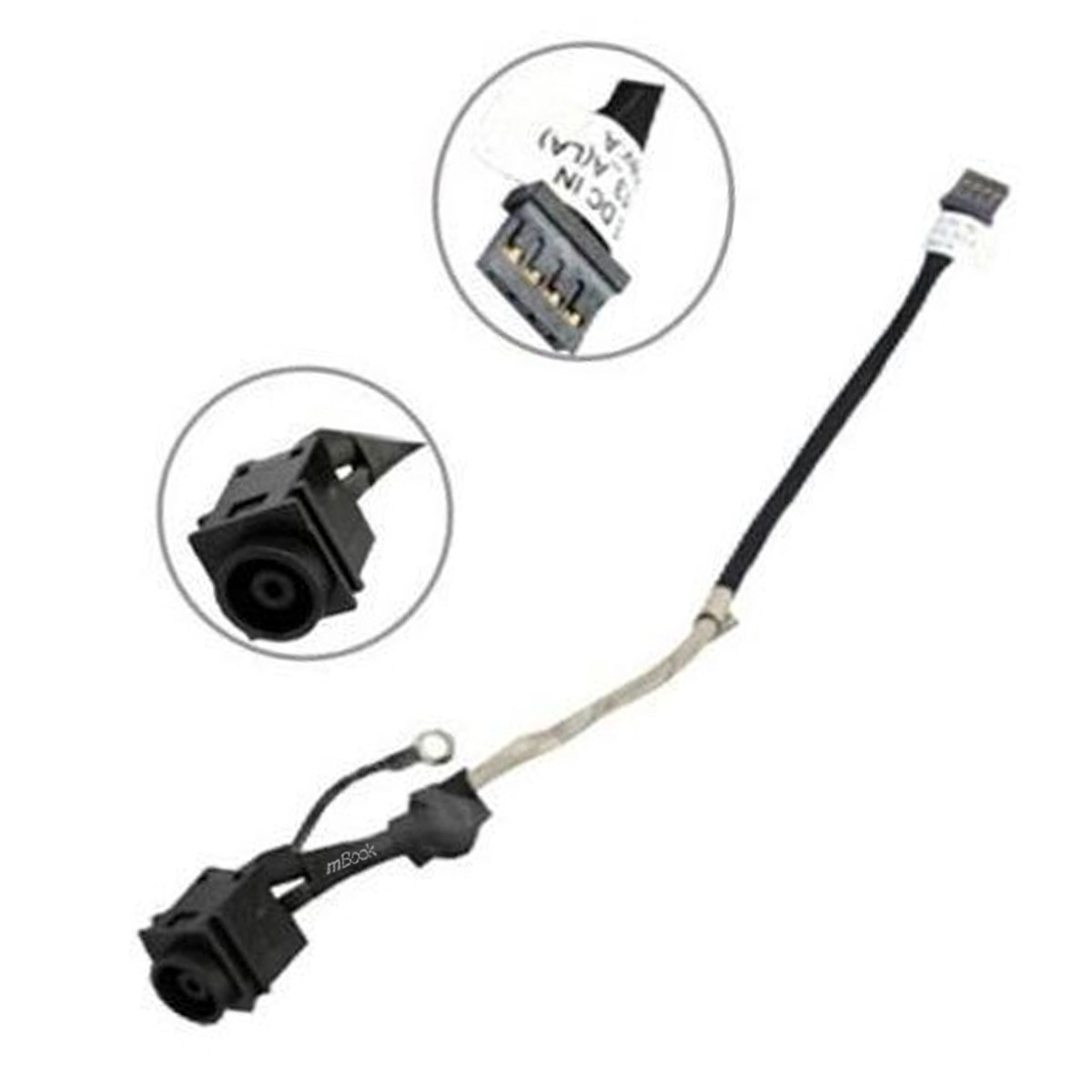 Dc Jack Conector Com Cabo Para Sony Vaio PCG-61317L, 