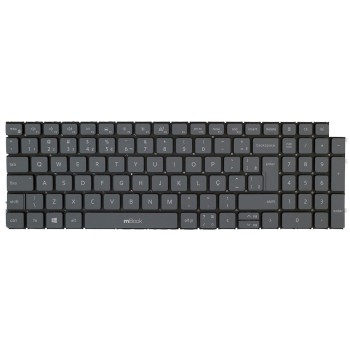 Teclado pra Dell Compatível com 490.0mz07.ad1b Cinza Com Led, 