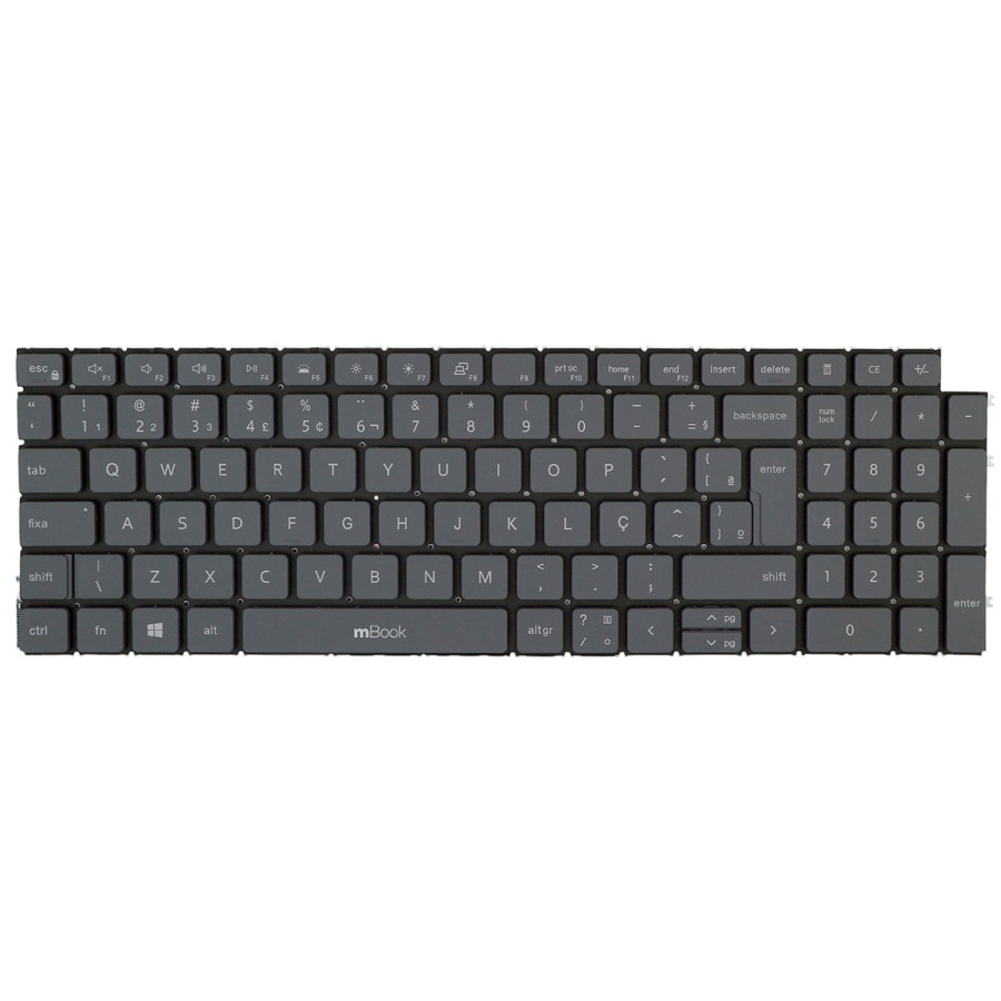 Teclado Compatível com 05m07p Cinza Com Led, 