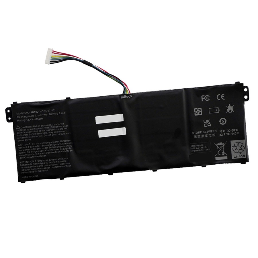 Bateria para Acer 3icp5/57/80 Ac14b18j 11.4v, 